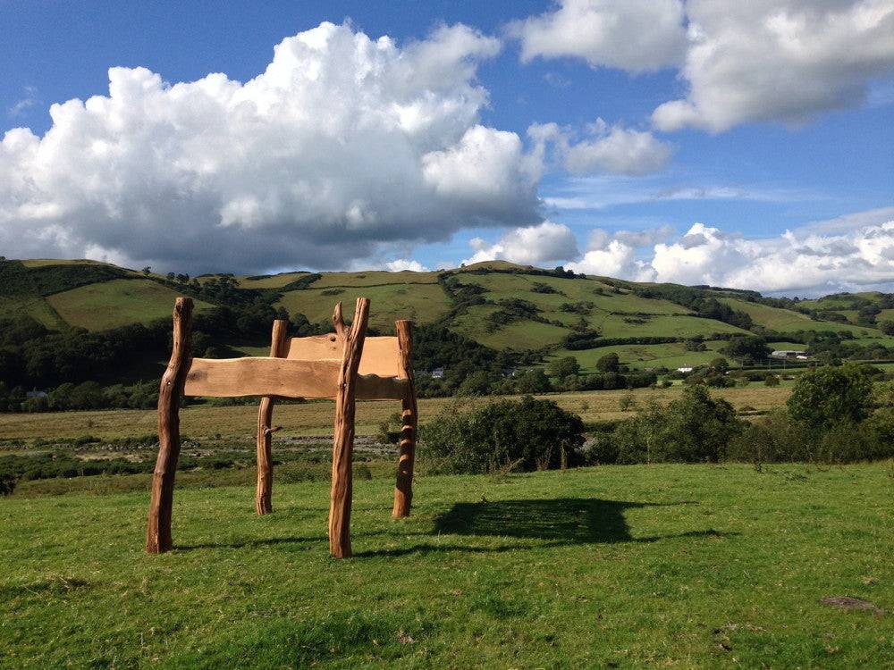 Handmade solid oak high storage bed on grass — bespoke, Wales