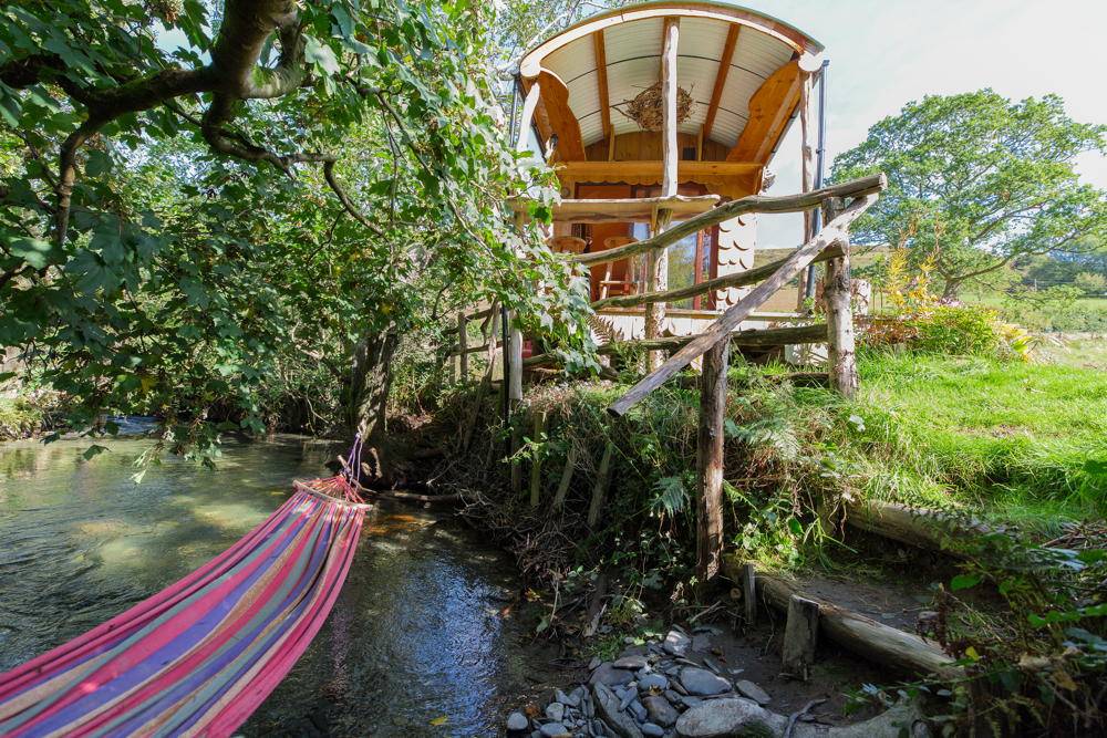 Hammock by the stream next to Shepherd's Hut