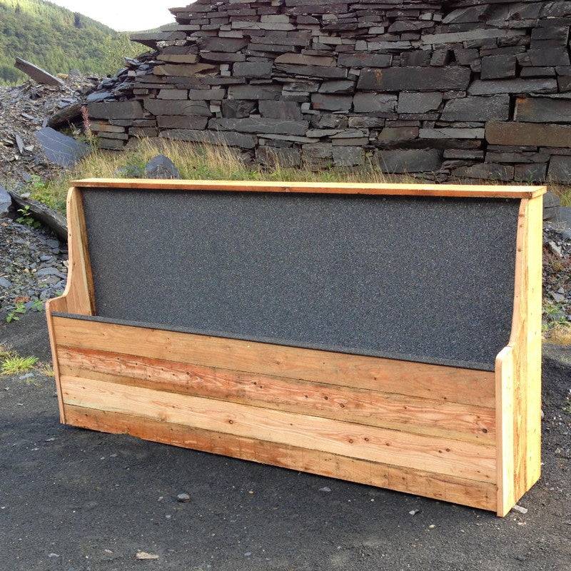 Long wooden outdoor festival urinal — eco-friendly sustainable timber, handmade UK