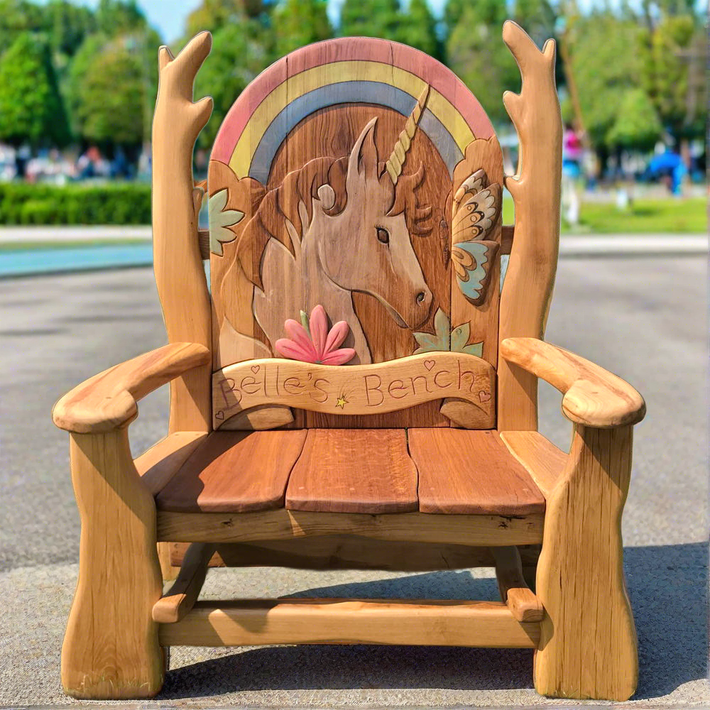 banc commémoratif de la licorne