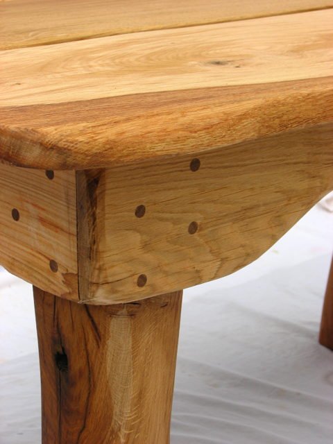 Handmade refectory oak table — bespoke solid oak dining furniture, Wales