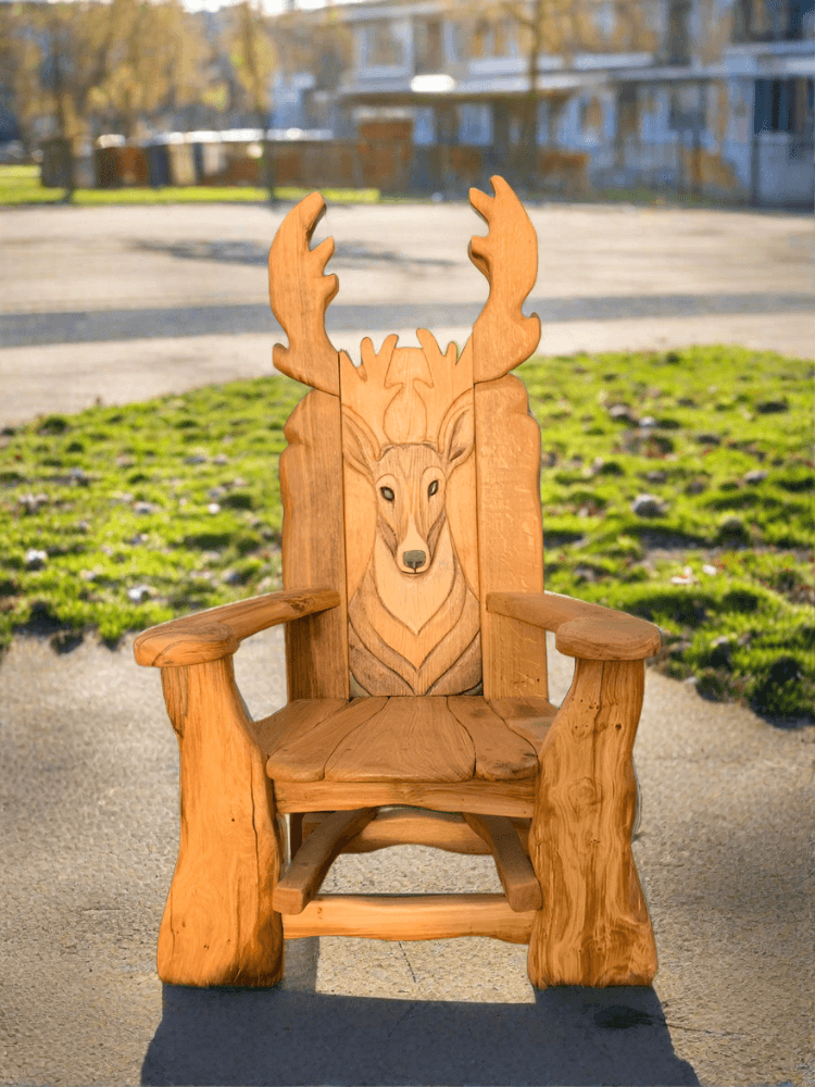 Stag Storytelling Chair in sunny park