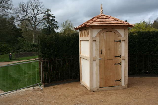 Handmade oak-framed sentry box at Cliveden — bespoke garden structure, Wales