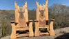 hand-carved stag story chairs