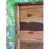 Funky handcrafted oak chest of drawers with organic natural wood character — bespoke storage furniture, Wales