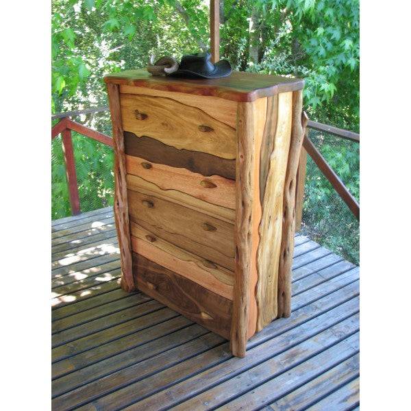 Handcrafted rustic wooden dresser with natural finish — bespoke storage furniture in the Welsh farmhouse tradition
