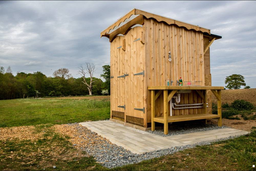 Dusche und Toilette auf dem Campingplatz