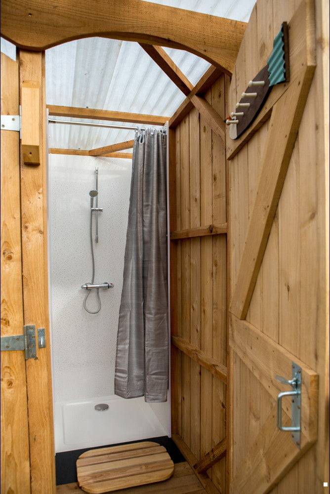 inside shower and toilet unit