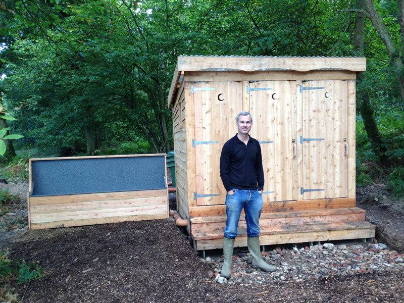 Triple composting toilet block at Wasing Estate — bespoke eco sanitation, Wales