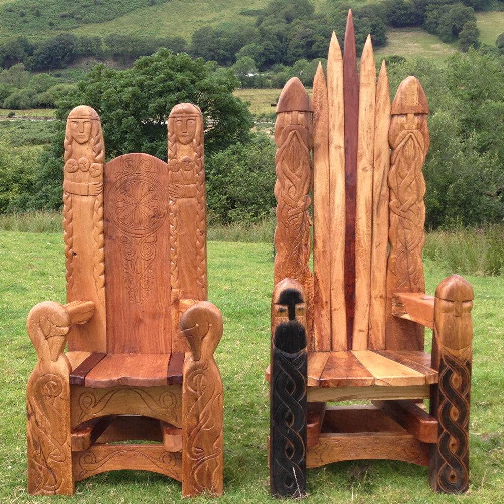 Viking Norse Throne Chair