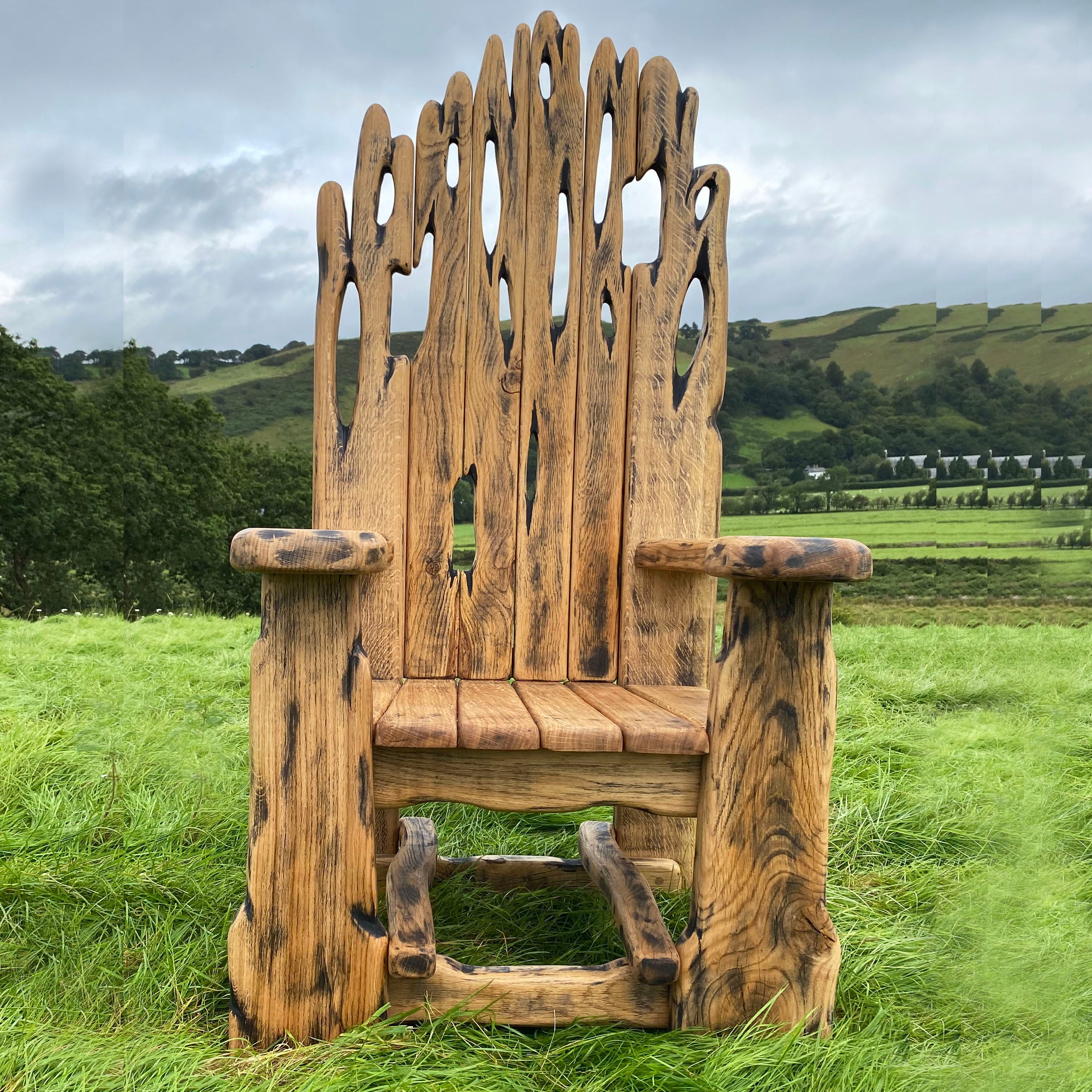 viking throne from wood