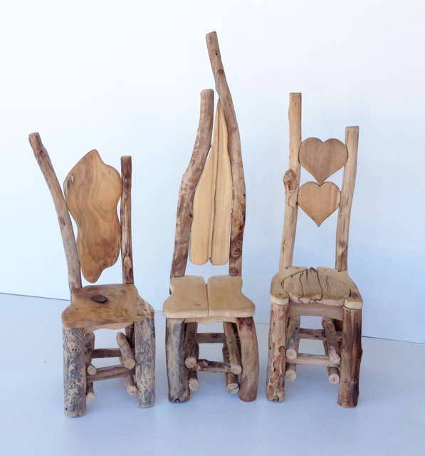 Organic handmade children's furniture in natural wood — eco-friendly kiddies chairs, Wales