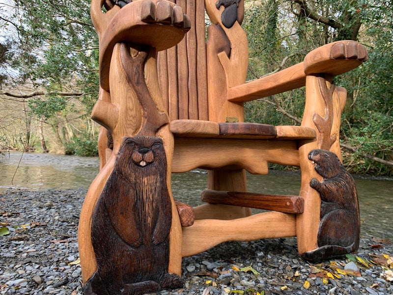 beaver storytelling chair