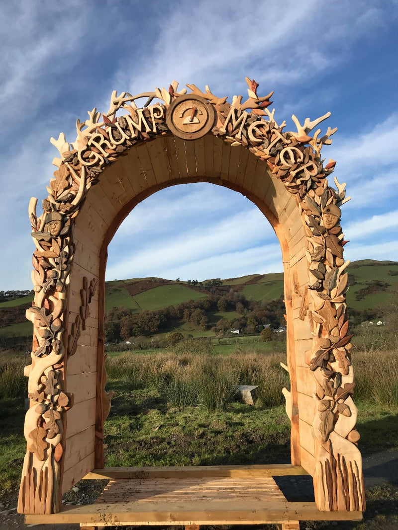 Wooden arch for Lapland