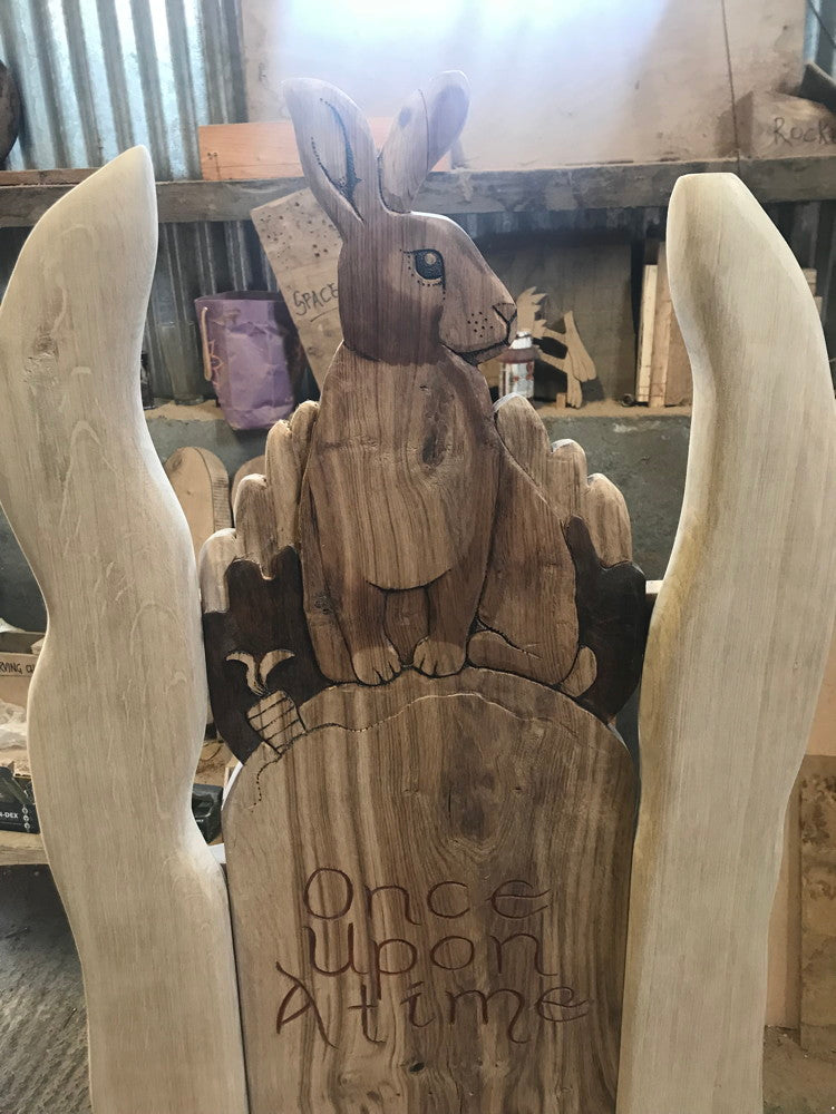 rabbit carved chair