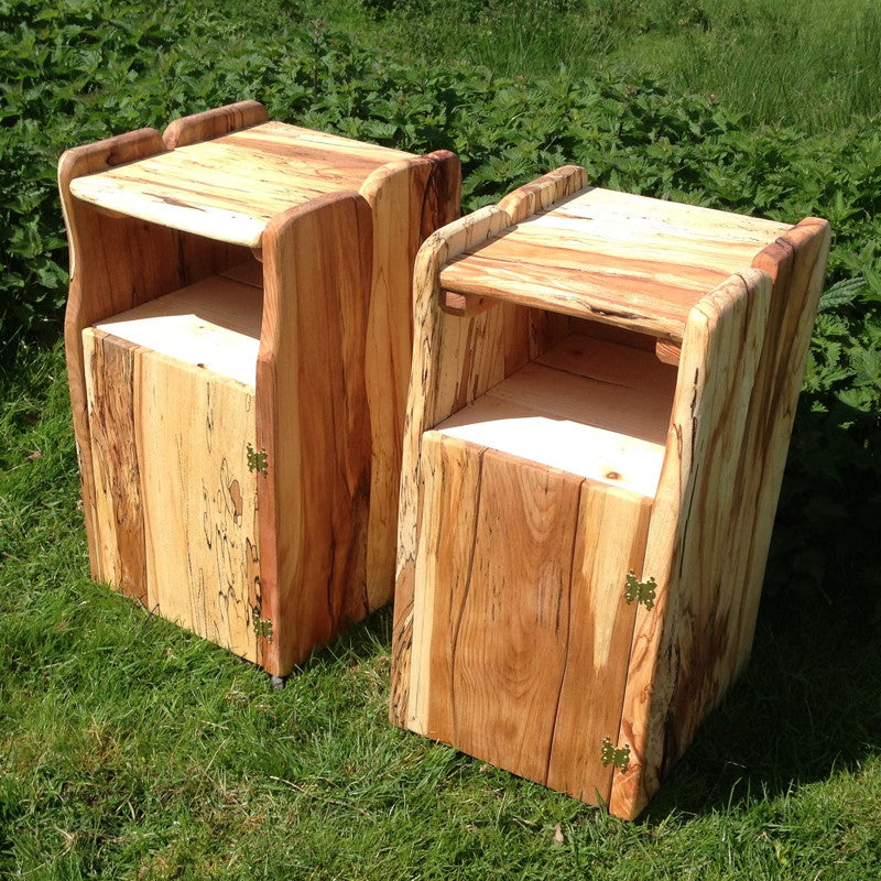 table de chevet en bois flotté