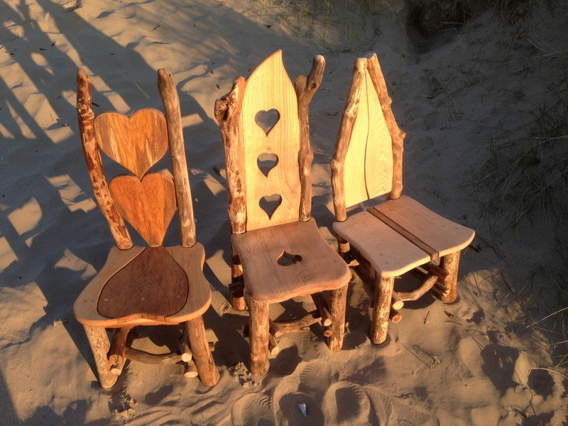 chaises en bois flotté