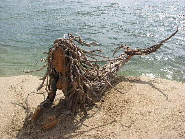 driftwood mermaid sculpture 02