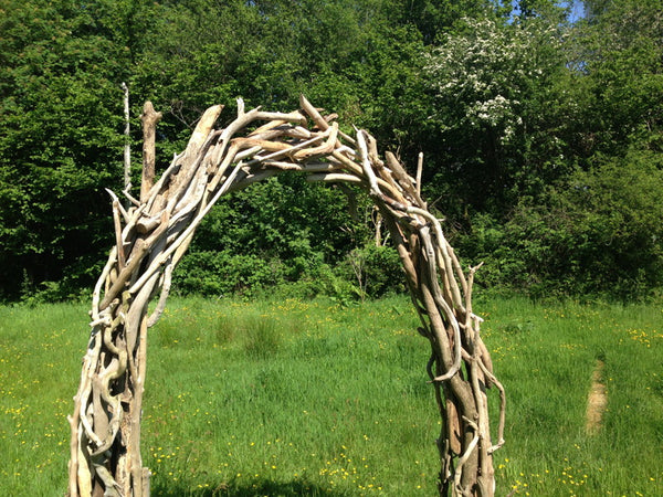 driftwood wedding arch