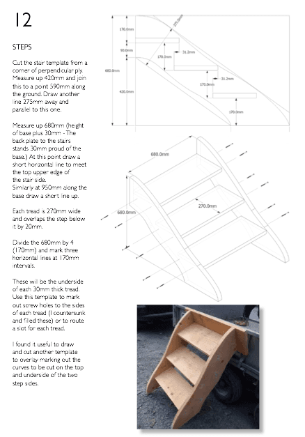 Step construction plans for Gypsy compost toilet