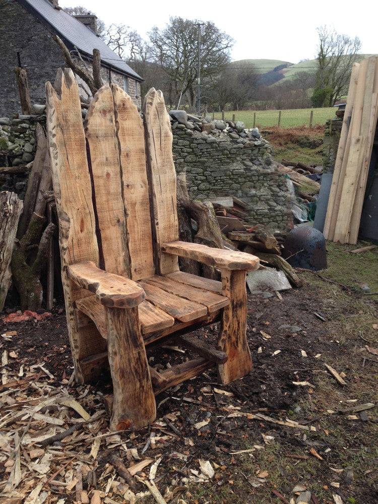 Giant Shrek Throne with wooden backdrop