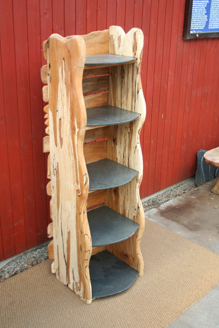 wooden book shelving 